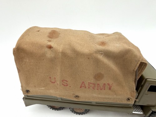Vintage SSS S-1134 U.S. Army Cargo Truck Blechspielzeug Japan Canvas Cover - Bild 2 von 9