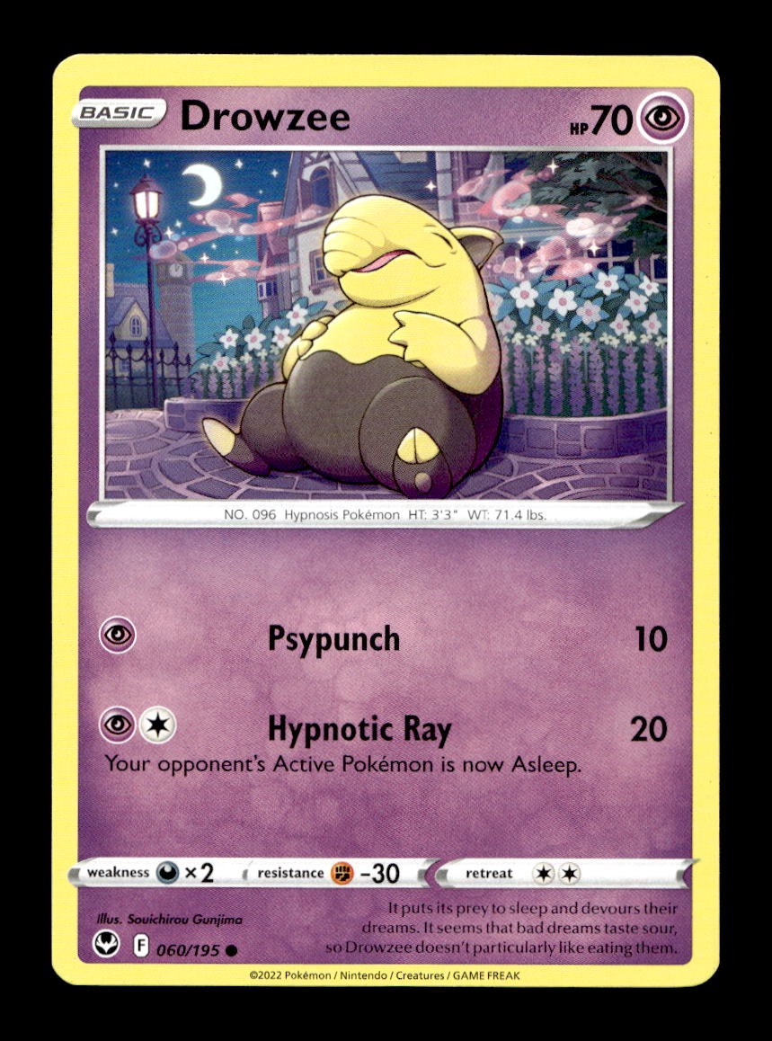 Drowzee 060/195 Common Silver Tempest Pokemon Near Mint