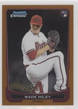 2012 Bowman Draft Chrome Orange Refractor 12/25 Wade Miley #15 00k7