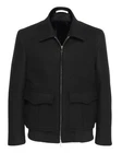 NWT EDUARDO DE SIMONE sartorial BOMBER jacket black cashmere luxury Italy 50