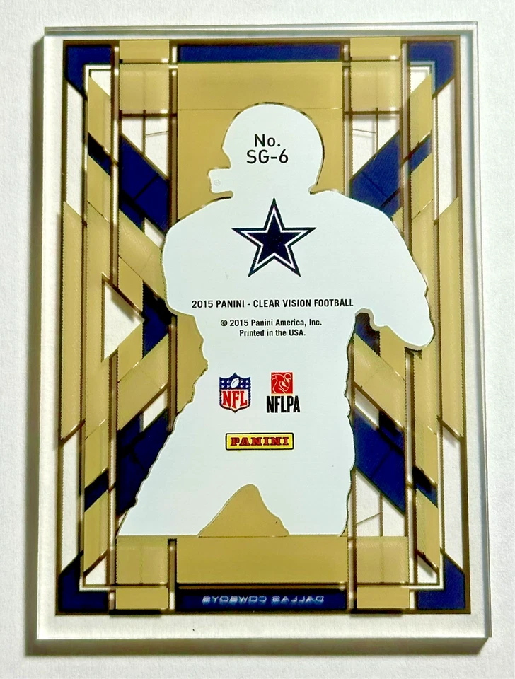 ROGER STAUBACH Cowboys HOF 2015 Panini Clear Vision Stained Glass #SG-6 SSP - Image 2 of 2