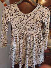 Girls dress size 8. Hanna Andersson. Ivory holiday dress with black bows