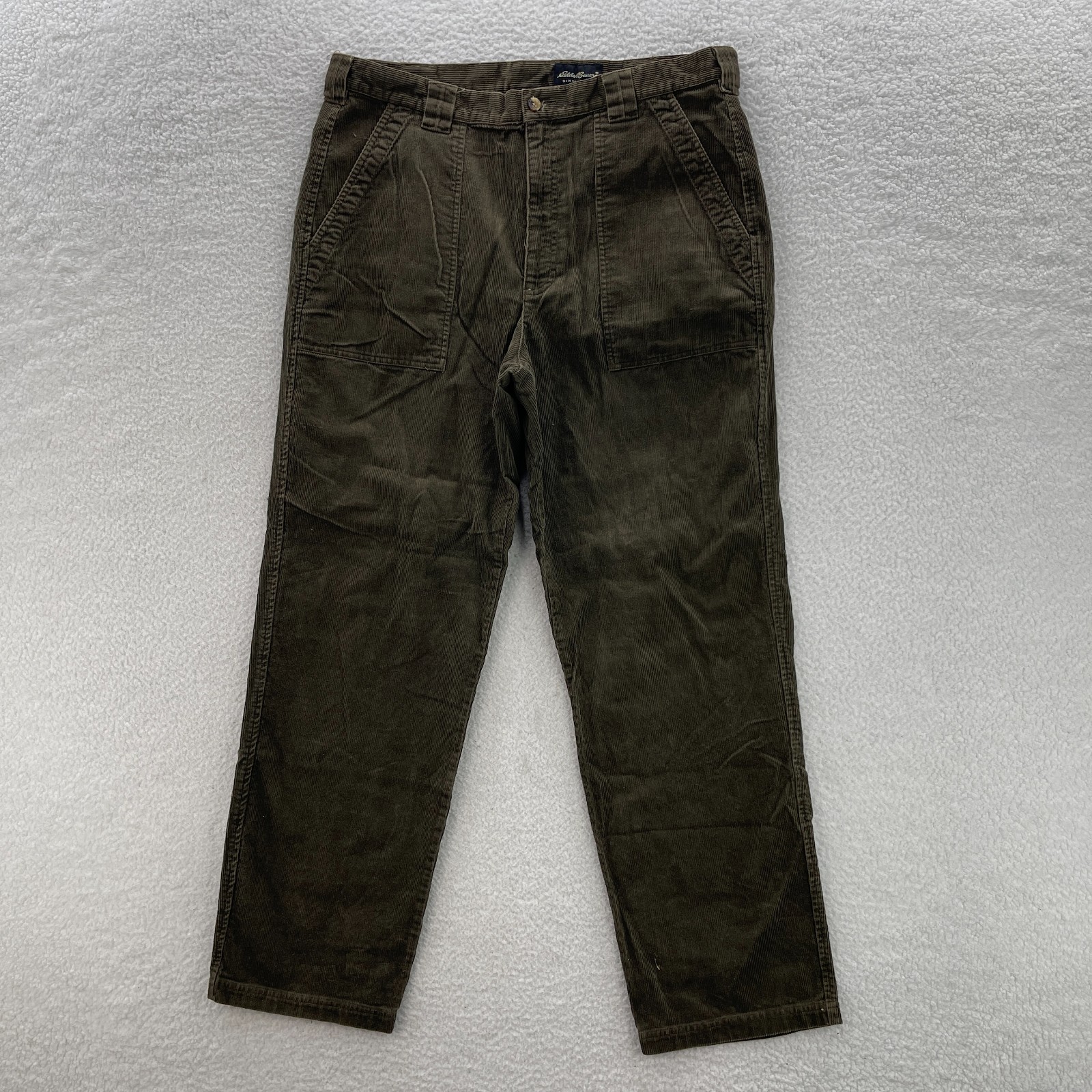 Eddie Bauer Pants Men's 38x34 Brown Corduroy Wide Wale Outdoor Gorpcore Military
