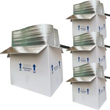 19x12x16'' Insulated Shipping Boxes with Bag Liners, Styrofoam Cold Mailer, F...