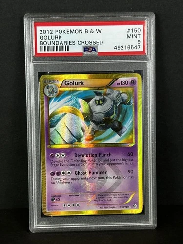 2012 POKEMON BLACK & WHITE GOLURK Gold - PSA 9 - #150 Boundaries Crossed - Gold