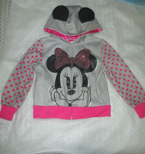 Disney Sequined Bow on Minnie Mouse Jacket w Hood Size 3