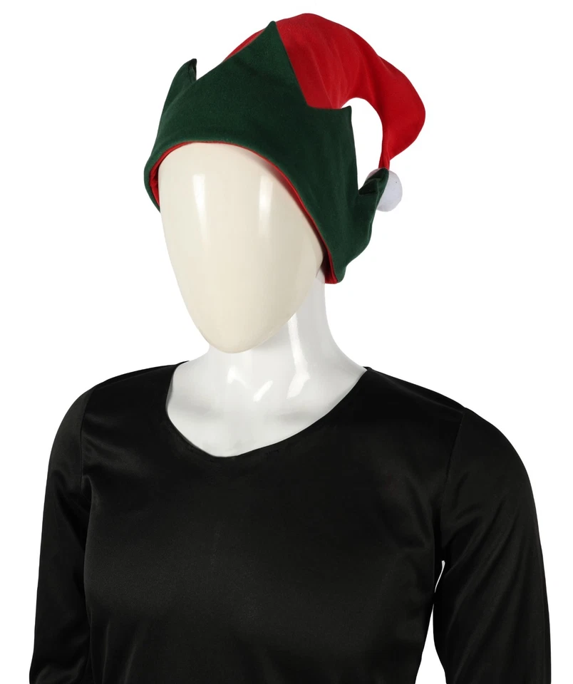 Взрослый унисекс классический бархат Рождественский Санта шляпа идеально подходит для праздничного веселья - Изображение 2 из 4