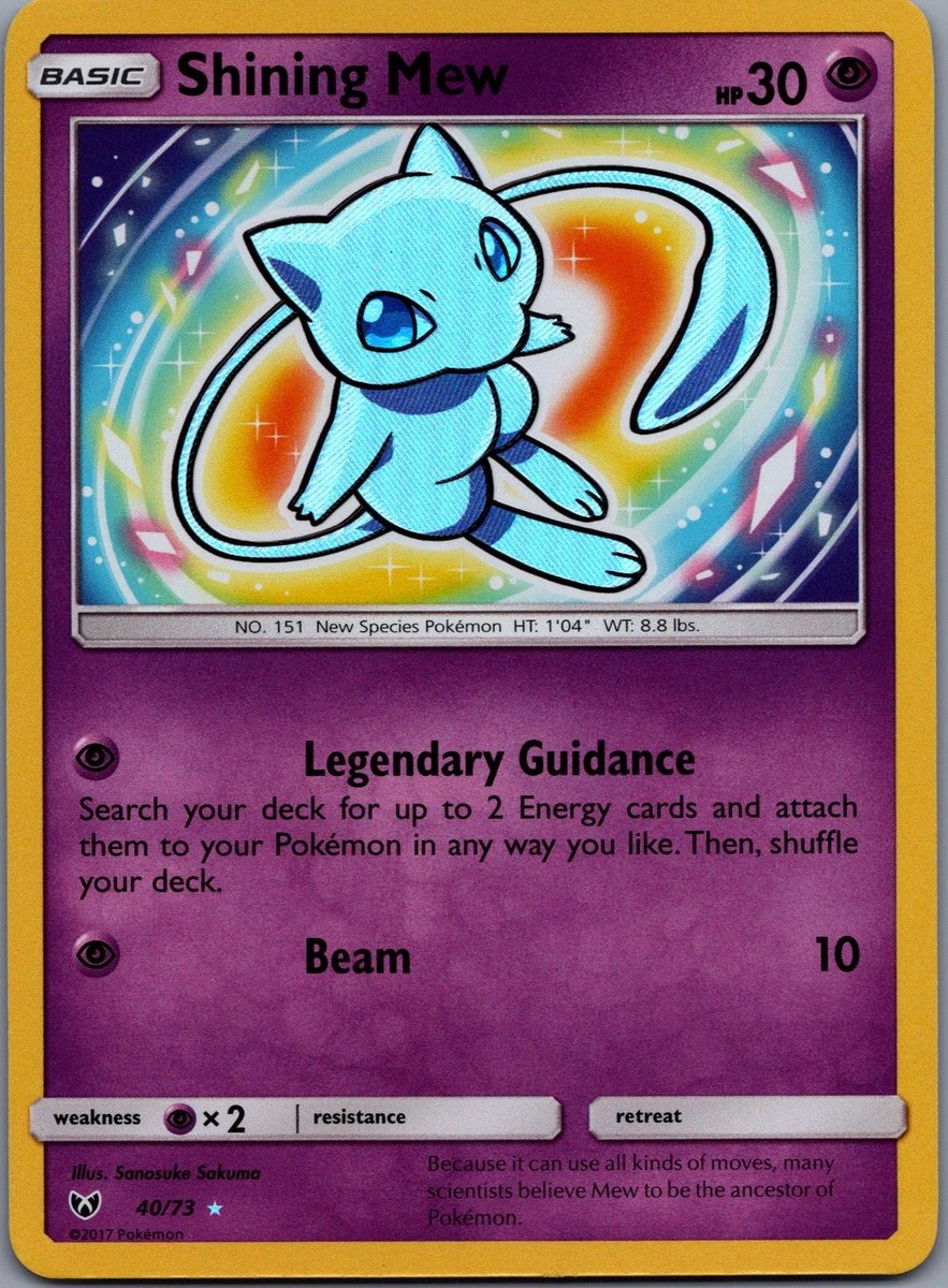Mew Pokémon TCG Shining Legends Individual Collectible Card Game