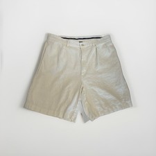 Vintage POLO RALPH LAUREN Shorts Men 36 100 Linen Pleated Classic