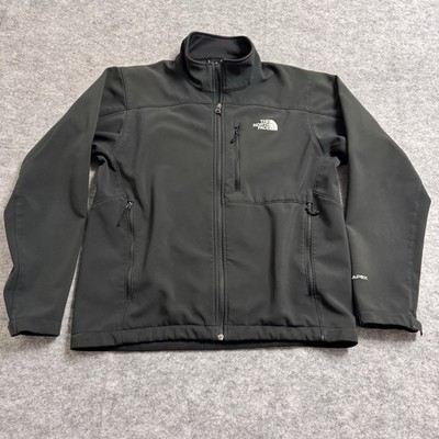 North Face Apex Jacket Mens M Black Softshell Full Zip Windbreaker Outdoor