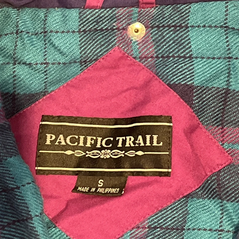 Abrigo vintage Pacific Trail talla pequeña púrpura chaqueta con capucha abrigo forrado ropa exterior Foto 2 de 4