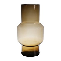 Inna-Glas Blumenvase Fortunato, Recycelt, Orange-Braun-Klar, 35 Cm, Ø 19 Cm