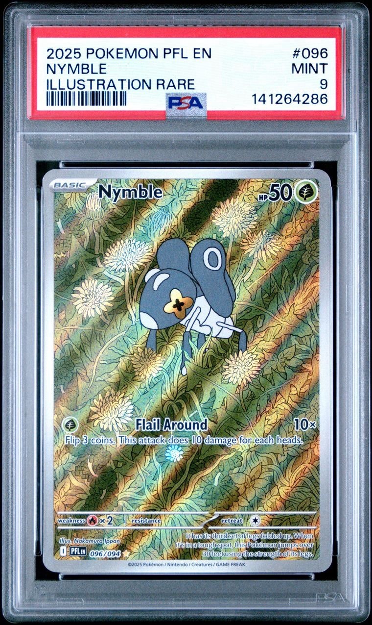 Pokemon Phantasmal Flames 096 Nymble Illustration Rare PSA 9 Card Trusted Seller