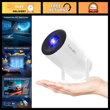 Portable Mini Projector with WiFi  Bluetooth, 1080P, Rotatable, Built-in Apps,