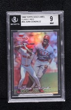 1998 Topps Gold Label Class 2 Red Label 36/50 Juan Gonzalez #50 BGS 9 MINT 11pj