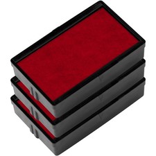 E/10 Replacement Pad Compatible For 2000 Plus Printer 10 Water Based Red 3 PCS