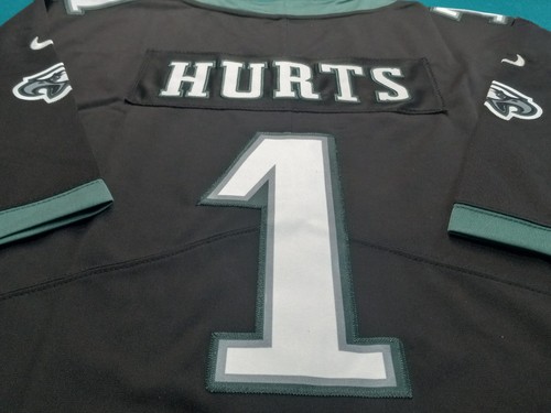 JALEN HURTS *XL** EAGLES BLACK ALTERNATE, SEWN, NEW