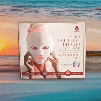 PURSONIC 7-in-1 LED Light Therapy Face Mask Anti-Aging Acne USB White