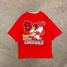 Vintage St. Louis Cardinals MLB Mascot Baseball 90s T-Shirt Size Large