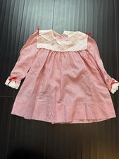 Vintage The Children  s Hour Baby Girl 24mo red And White Dress Holiday