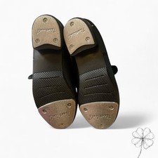 Theatricals Toddler Leather Tap Shoes Size 7 Black, New