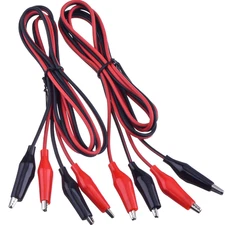 4 Pcs Alligator Clips Electrical, 40 Inches Test Leads with Alligator Clips, Dou