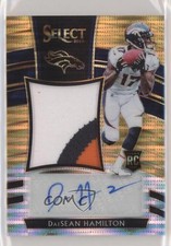 2018 Panini Select Neon Orange Pulsar Prizm 15/23 DaeSean Hamilton Auto 1b8