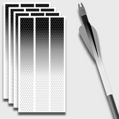 Arrow Wraps Qty. 14 Printed Honey Comb Fade, Black, Grey to White