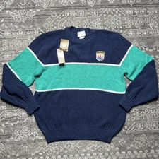Northern Isles Men’s Michelob Olympics Patch USA Sweater XL Vintage Stripe NOS