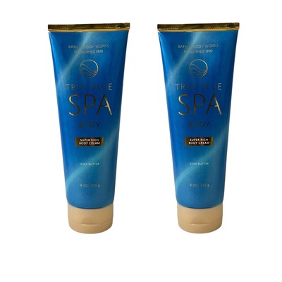 Bath & Body Works True Blue Spa Super Rich Body Cream 8 fl oz 2 Pack