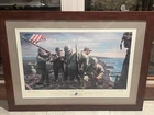 USMC WW2 Ron Stark Iwo Jima “The First” Flag Autograph Original Flag CoA MARINES