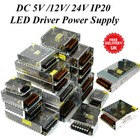DC 5V/12V/24V Transformer 12V PSU LED Driver Switch Power Supply 15W - 720W IP20