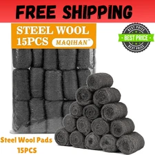 Steel Wool For Mice Control 15PCS Fine Steel Wool Pads Steel Wool Fill Roll Ext*