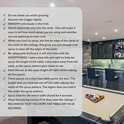 Quick Clean Pool Table Felt Cleaner Spray Great for Pool Felt Cleaner