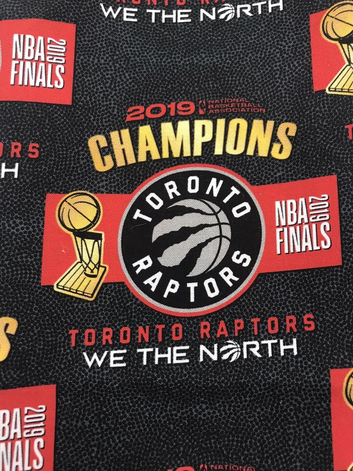 Máscara facial hecha a mano 100 % tela de algodón TORONTO RAPTORS médicos deportes negros Foto 4 de 4