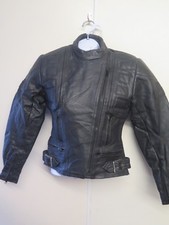 Vintage 80's Belstaff Leather Twin Track Motorcycle Jacket Uk 10 Euro 38 - Black