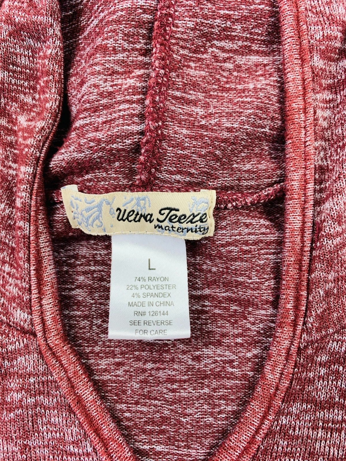 VETEMENTS Felpa con cappuccio premaman Ultra Teexe taglia L marrone erica