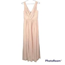 Dessy Collection Vivian Diamond Maci Bridesmaid Dress Cameo Size 10