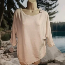 New York & Company Small Women White Light Blouse  Shirt New With Tags!"Flow Arm