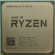 AMD Ryzen 5 1600X R5-1600X 3.6GHz 6Core 12Threads 95W Socket AM4 CPU TDP 95W
