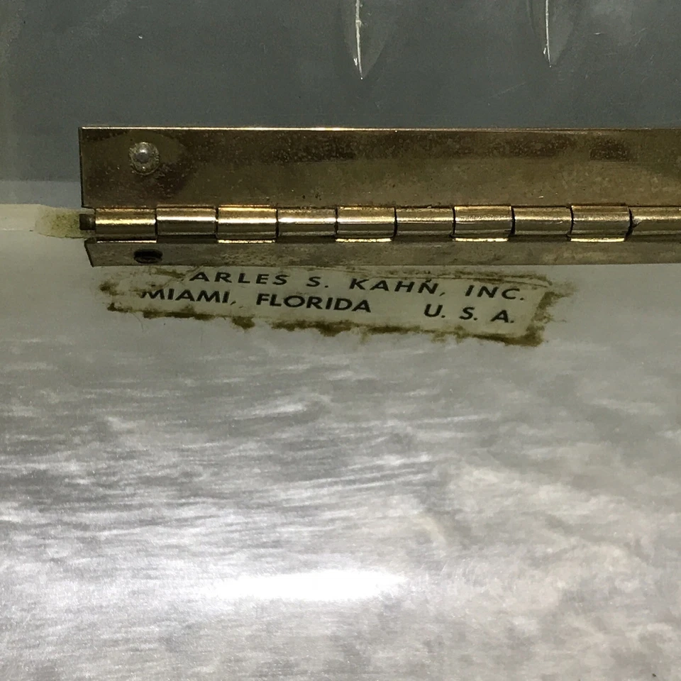 Cartera Caja Vintage Charles S Kahn Miami Lucite Blanco Perla Flor Diseño Foto 4 de 4