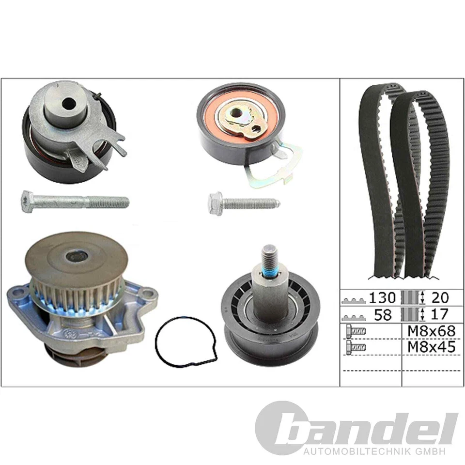 INA ZAHNRIEMENSATZ+WASSERPUMPE für VW GOLF 4 5 POLO 6R 9N CADDY 3 FABIA 1.4 16V - Bild 2 von 3