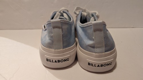 Billabong Fashion Sneakers Women Size 8 Blue Cloud Fabric Rubber White Tips - Picture 3 of 10