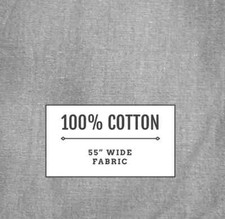 60 Width 100 Cotton Grey Gray Fabric 1 Yard Piece Quilting
