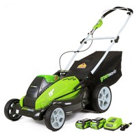 Greenworks Gmax 40v 19 Inch Battery Powered Cordless Lawn Mower, Green | 25223 on sale Greenworks Gmax 40v 19 Inch Battery Powered Cordless Lawn Mower, Green | 25223 on sale