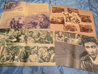 4 x  Progress Film - Illustrierte / - Programm , 50er Jahre Nostalgie , DDR , 04