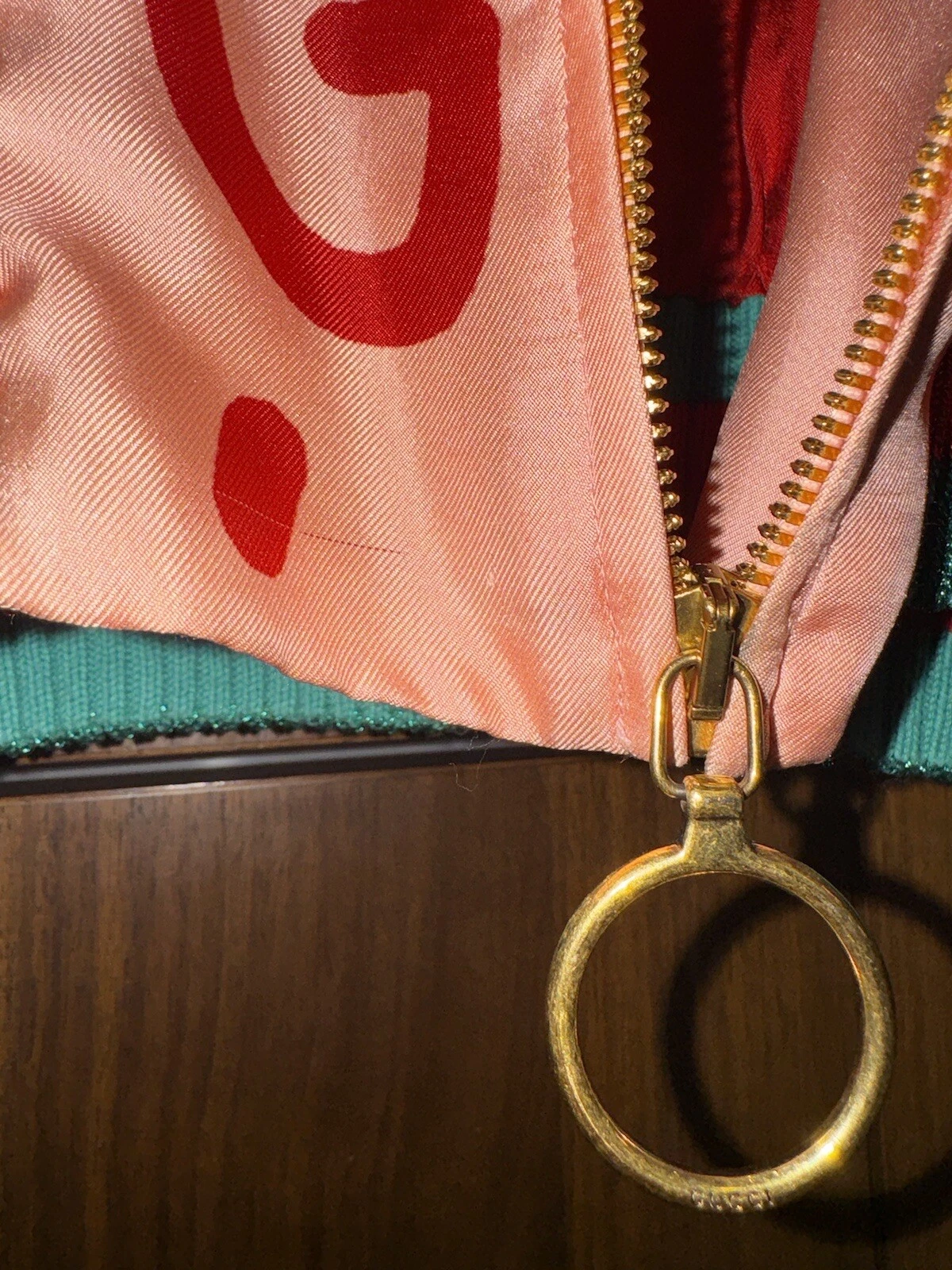 Giacca bomber in seta rosa gucci con ""LIFE IS"" GUCCI donna TAGLIA 38