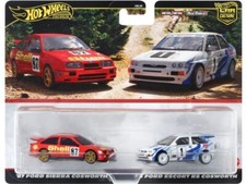 2 Car Set - FORD Cosworth - 1987 Sierra + 1993 Escort RS - HOT WHEELS 1:64