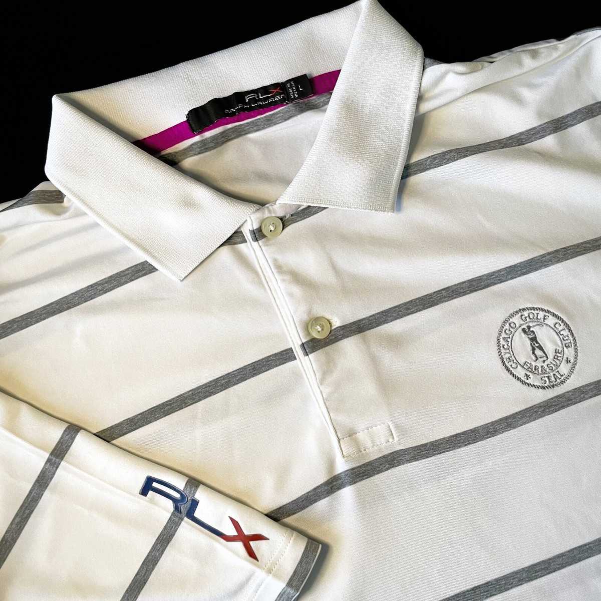 CHICAGO GOLF CLUB - Mens Polo Shirt (L Large) RLX Ralph Lauren