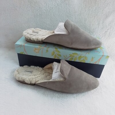 Size 9.5 Women's Birdies The Phoebe Taupe Gray Slip On Comfortable Loafer Shoes
